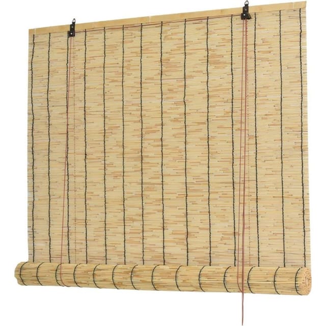 Bambusrollo, Schilfvorhang, Strohvorhang, Sichtschutzrollo, Retro-dekoration, Einfache Montage, Anpassbar, Für Den Innen- Und Außenbereich Geeignet (100 X 200 Cm / 39 X 79 Zoll)