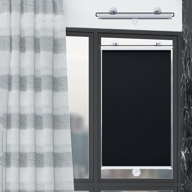 Saugnapf-rollos Für Fenster Mit 30 Cm, 35 Cm, 40 Cm, 50 Cm, 58 Cm, 60 Cm Und 68 Cm Breite, Einziehbare Sonnenschutzrollos, Tragbare Temporäre Rollos, Kein Bohren Erforderlich, 35 × 100 Cm (14 × 39 Zol