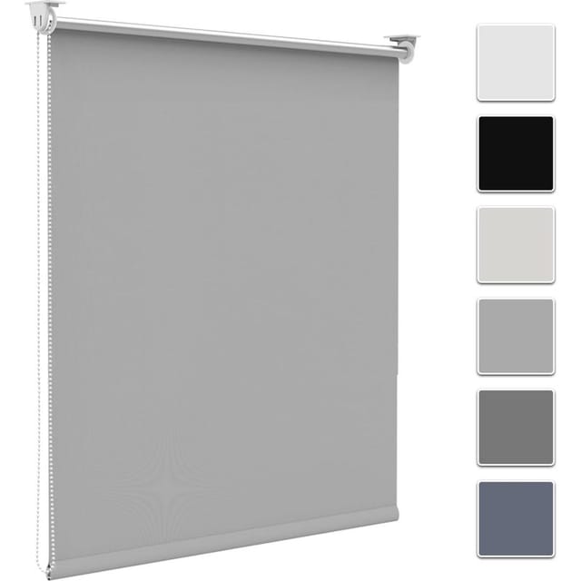Verdunkelungsrollo, Kein Bohren Erforderlich, Wärmeisolierend Für Fenster Und Türen, Einfache Montage, Schützt Ihre Privatsphäre, Schlafzimmer, Wohnzimmer, Badezimmer, Hellgrau, 50 X 150 Cm, Hellgrau