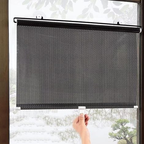 Verdunkelungsrollo Mit Saugnapf – Sonnenschutz, Sichtschutz, Kein Bohren Erforderlich, 45 Cm (b) X 125 Cm (l)