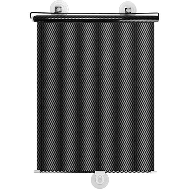 Sonnenschutz-rollo Mit Saugnäpfen, Verdunkelungsvorhang Ohne Bohren, Schwarzes Pvc, Kleiner Fenstervorhang Mit Transparenten Saugnäpfen, Schwarz, 40 Cm Breit X 60 Cm Lang