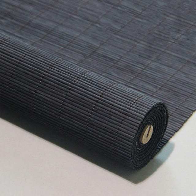 Schwarzes Bambusrollo, Atmungsaktives Rollo, Bambus-raffrollo, Jalousie, Rollo Mit Seitlicher Zugschnur, Für Büro, Küche, Balkon (b70 X H140 Cm)