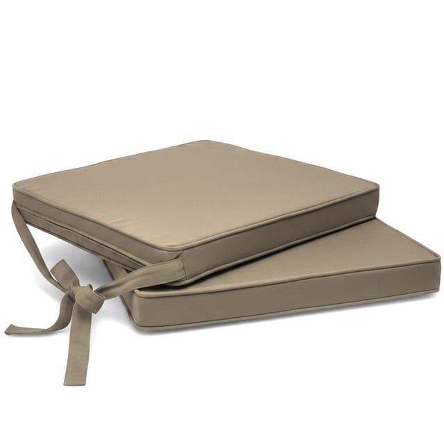 2er Set Loft Sk Stuhlkissen Taupe, 45x40x5cm