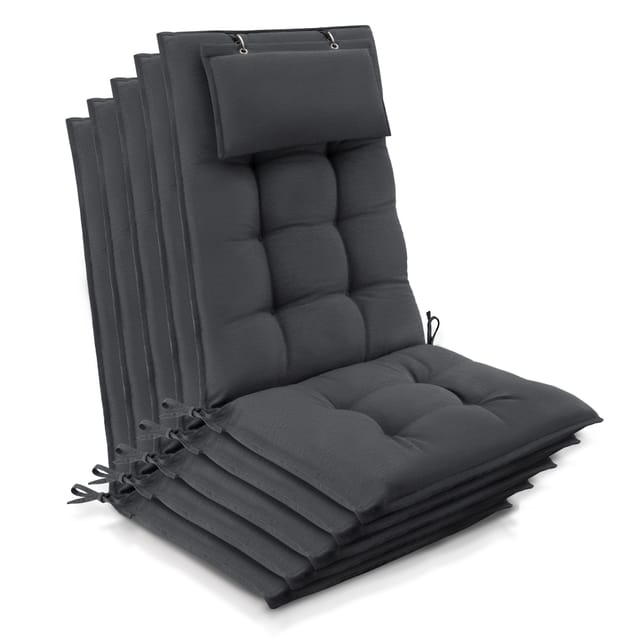 5er Set Sun-hl Hochlehner Auflage 120x50x8cm Anthrazit