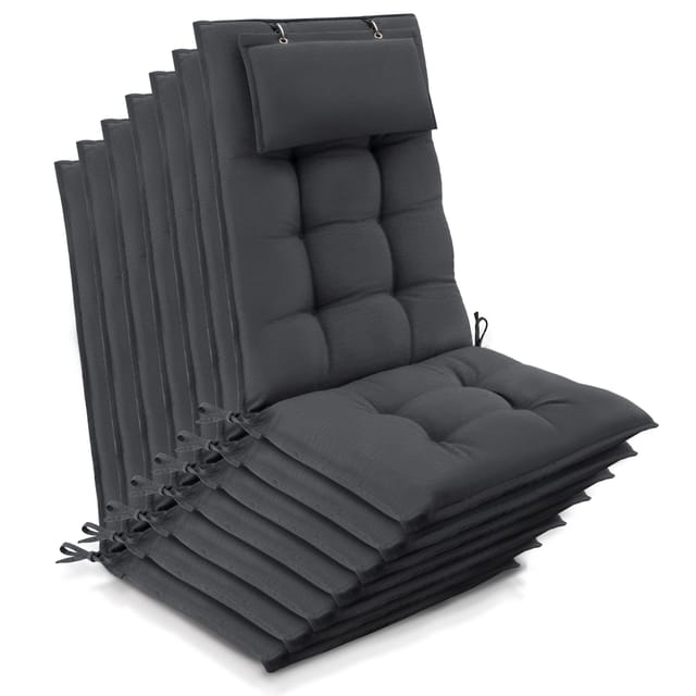 7er Set Sun-hl Hochlehner Auflage 120x50x8cm Anthrazit