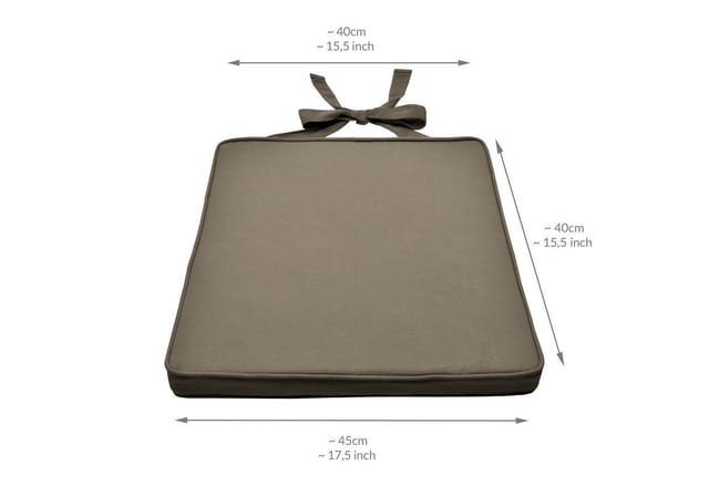 6er Set Loft Sk Stuhlkissen Taupe, 45x40x5cm