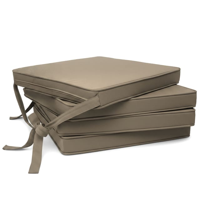 4er Set Loft Sk Stuhlkissen Taupe, 45x40x5cm