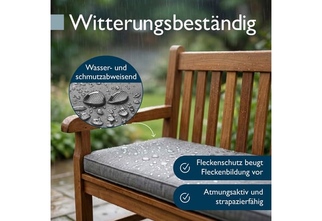Outdoor Bankauflage Calme Bk 100x50x5cm Hellgrau