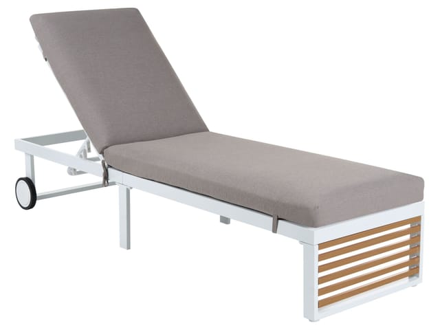 Sonnenliege Mit Kissen Verdello Mit Relaxfunktion Metall Grau