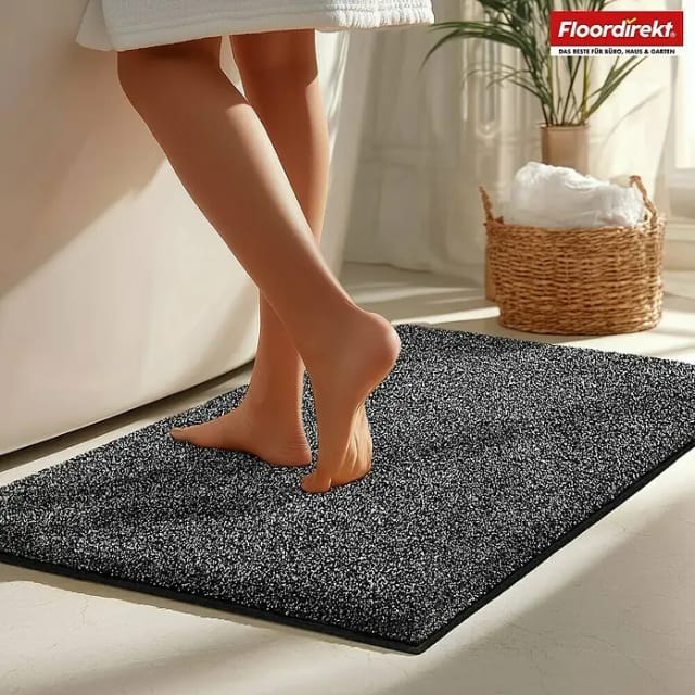Badteppich Nasa (60 x 150 cm, Anthrazit, 100% Polyester)