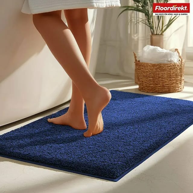 Badteppich Nasa (50 x 80 cm, Dunkelblau, 100% Polyester)