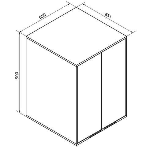 FACKELMANN Waschmaschinenschrank, Stauraum Aufsatzschrank L 2 Türen Kaschmir 650x900x651 mm - grau