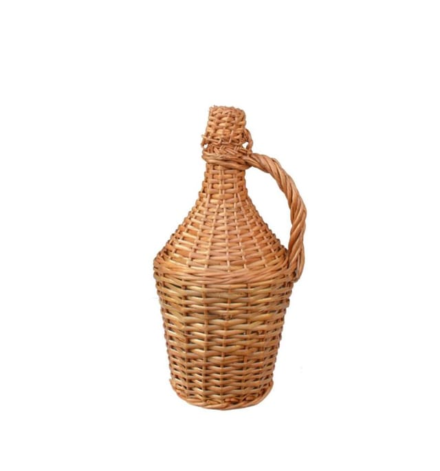 Korbflasche Demijohn im Weidegeflecht 1 l
