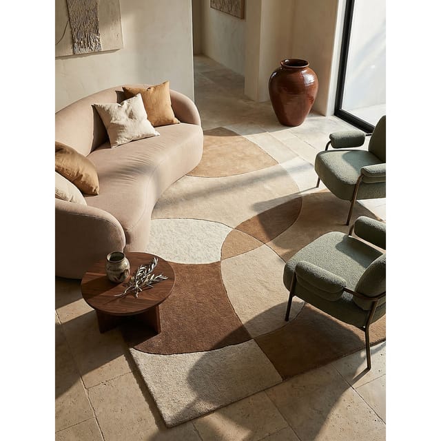 Wohnzimmerteppich Kurzflor AIRE Abstrakt-Farbfelder Wolle 200x290 cm Multi zeitlos modern skandinavisch getuftet Wollteppich Kadima Design