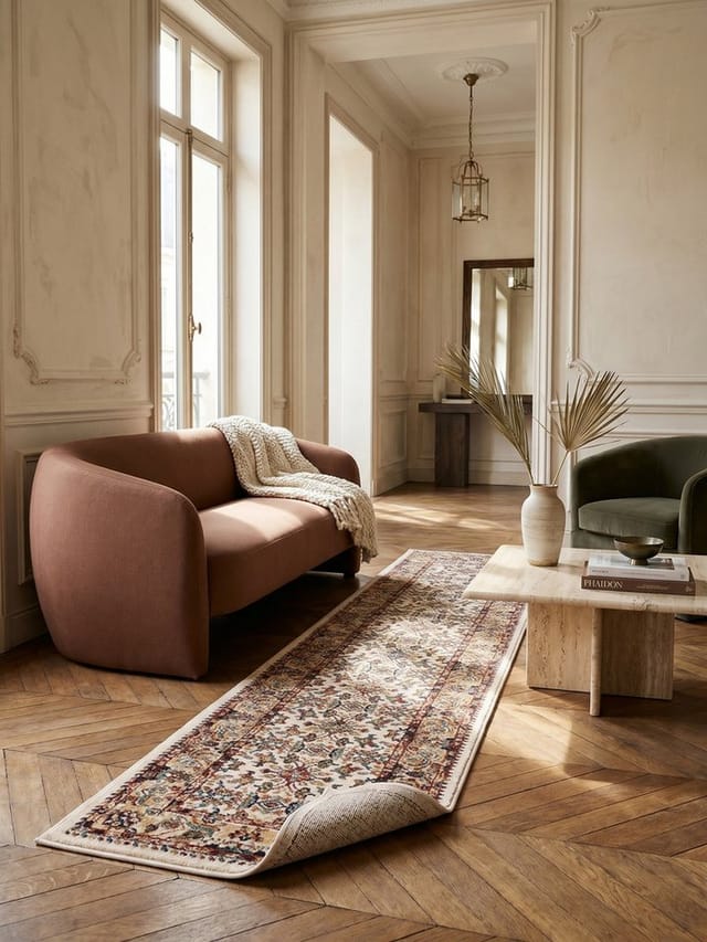 Designerteppich Mittelflor GLAZERT Orient Floral Polypropylen 80x150 cm Natur orientalisch vintage Wohnzimmerteppich Teppich Kadima Design