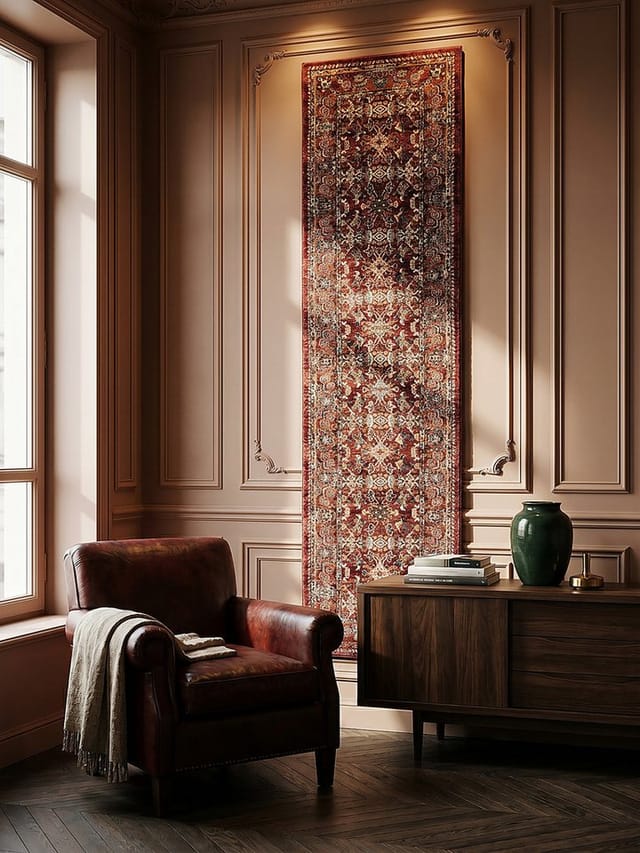 Designerteppich Mittelflor GLAZERT Floral Allover Polypropylen 80x150 cm Rot traditionell elegant Wohnzimmerteppich Teppich Kadima Design