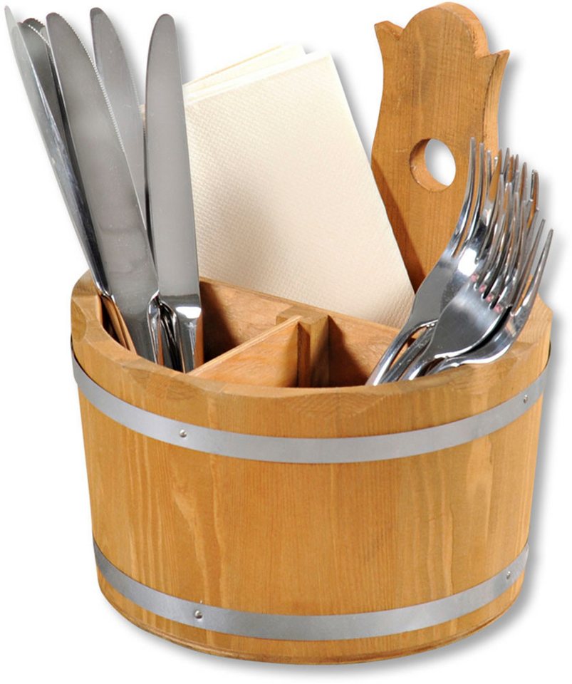 KESPER® Besteckträger Besteckbehälter, Kiefer, FSC, (1-tlg), mit 3-fach Einteilung Bild 4