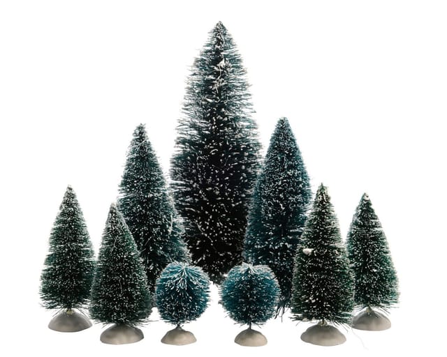 Kaemingk Dekobaum Minibaum Tannenbaum Kunststoff Indoor D.8cm H.22.5cm piniengrün 9 tlg.