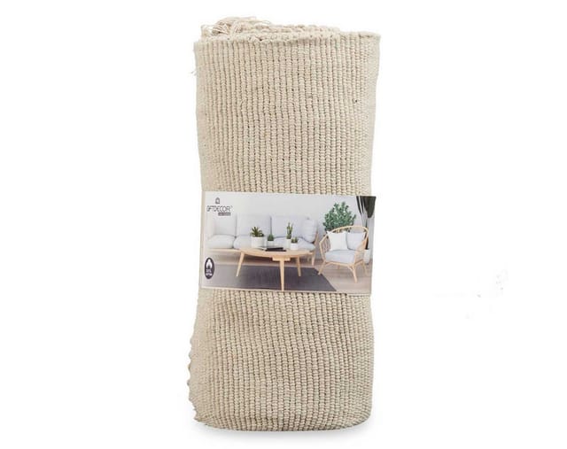 Giftdecor Teppich Fransenteppich, 100% Baumwolle, 180 x 120 cm