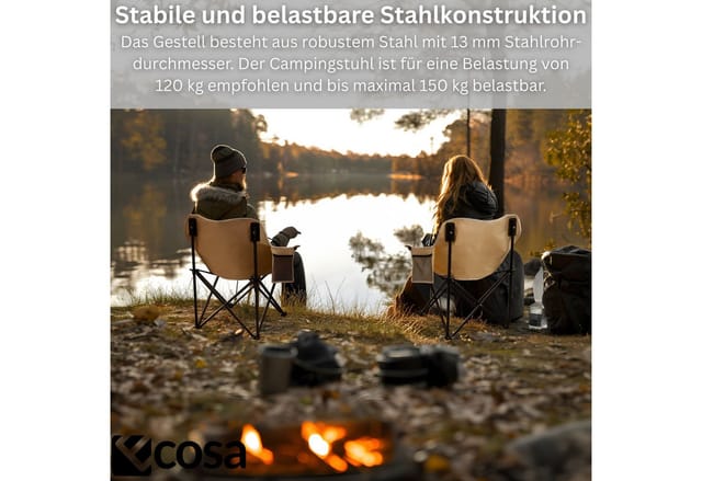 ecosa Campingstuhl EO-5091, Bezug aus 600D Oxford Gewebe