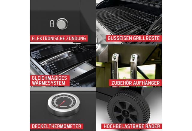 Nexgrill Gasgrill "classic", Schwarz, 3 Brenner