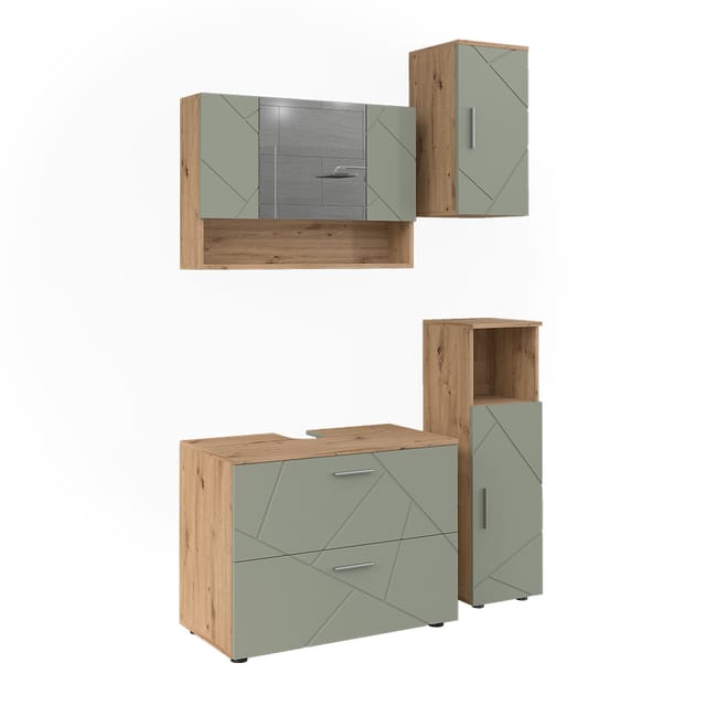 Badmöbel-set Irma, Salbeigrün, 4 Teile, Vicco