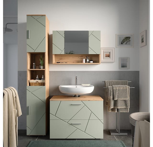 Badmöbel-set Irma, Salbeigrün, 3 Teile, Vicco