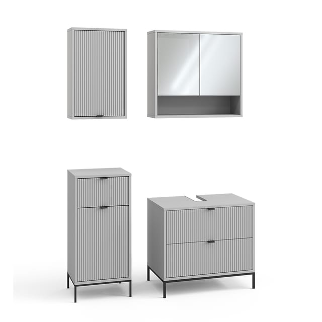Badmöbel-set Eliza, Grau, 4 Teile, Vicco