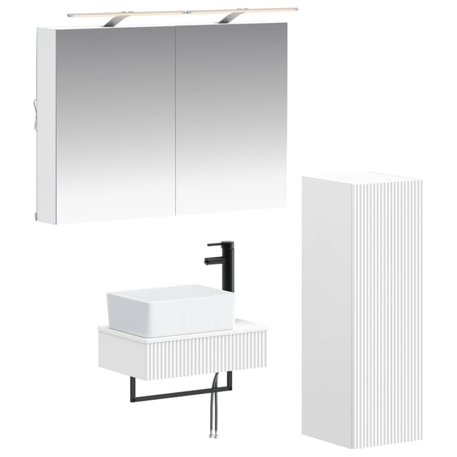 Badezimmerschrank-set 4 Pcs Weiß 50 X 14,5 X 70 Cm Vidaxl