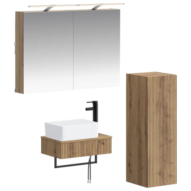Badezimmerschrank-set 4 Pcs Artisan-eiche 50 X 14,5 X 70 Cm Vidaxl