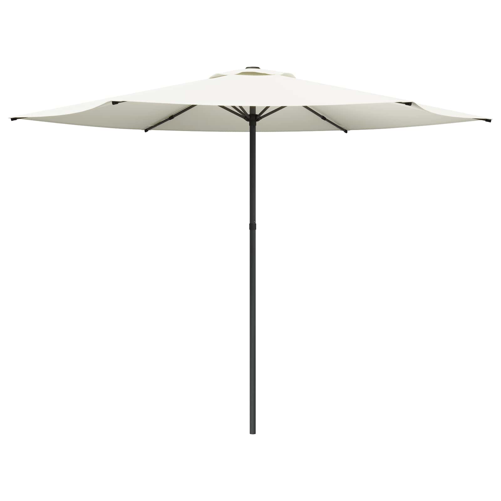 Gartensonnenschirm 300 X 300 Cm Polyester Rechtwinklig Creme Vidaxl