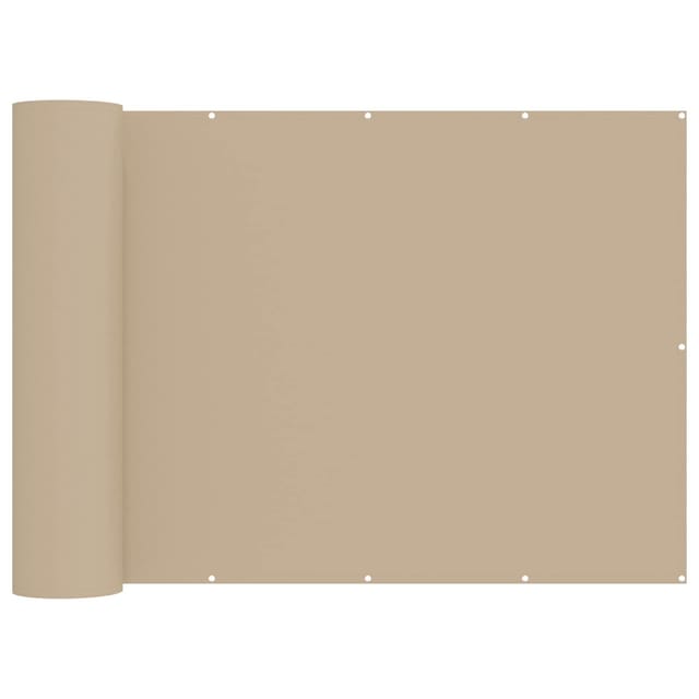 Balkon Sichtschutz 200 X 200 Cm Stoff Mit Pu-beschichtung Beige Vidaxl