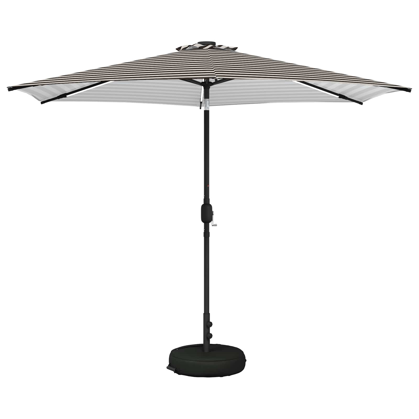 Gartenparasol Mit Led-lichtern Und Sockel 300 X 300 Cm Vidaxl