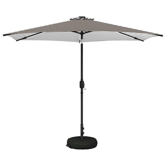 Gartenparasol Mit Led-lichtern Und Sockel 300 X 300 Cm Vidaxl