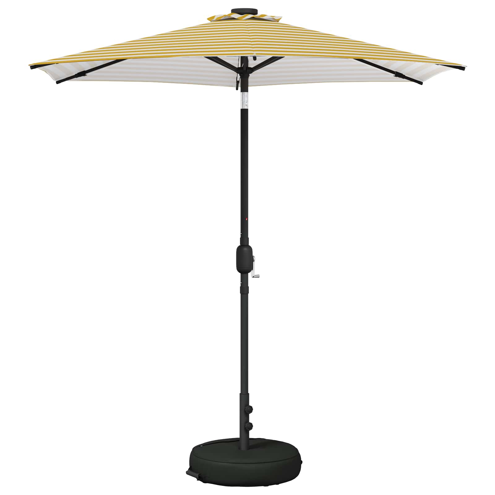 Gartenparasol Mit Led-lichtern Und Sockel 230 X 230 Cm Vidaxl