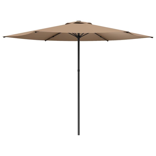 Gartensonnenschirm 300 X 300 Cm Polyester Rechtwinklig Taupe Vidaxl