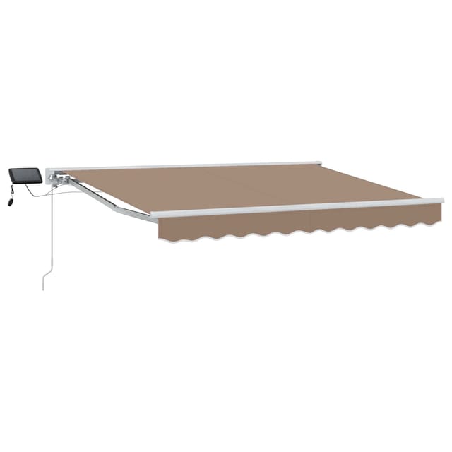 Manueller Markisenrahmen Mit Leds Taupe 4 X 2 M Vidaxl