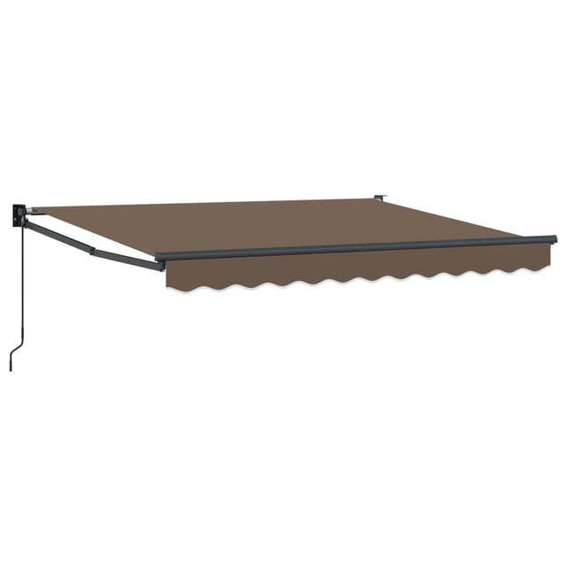 Ausziehbare Markise Taupe 5 X 3 M 100% Polyester Und Aluminium Vidaxl