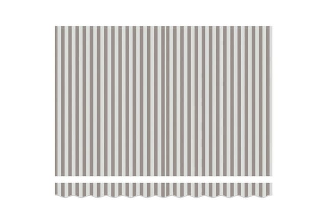 Markisenersatzstoff Hellgrau Und Weiß 3 X 2,5 M Polyester Vidaxl