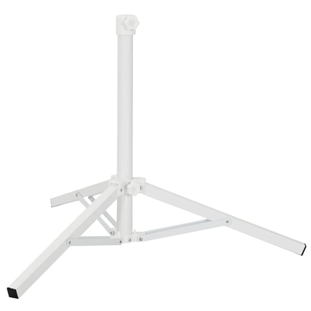 Parasol Stand Weiß Stahl For 25-32 Mm Pole Vidaxl