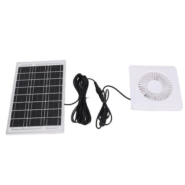 Solarbetriebener Abluftventilator, 6-w-panel Und 4-zoll-belüftung Für Gewächshaus, Hühnerstall, Gartenhaus Oder Tierzwinger.
