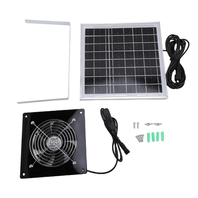Solarbetriebener Abluftventilator, 8-w-panel Und Hochgeschwindigkeitsbelüftung Für Gewächshaus, Hühnerstall, Gartenhaus Und Tierzwinger.