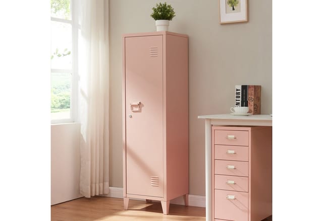 Einzelspind Kurikka 137x38x38 Cm Peachy Beige [en.casa]