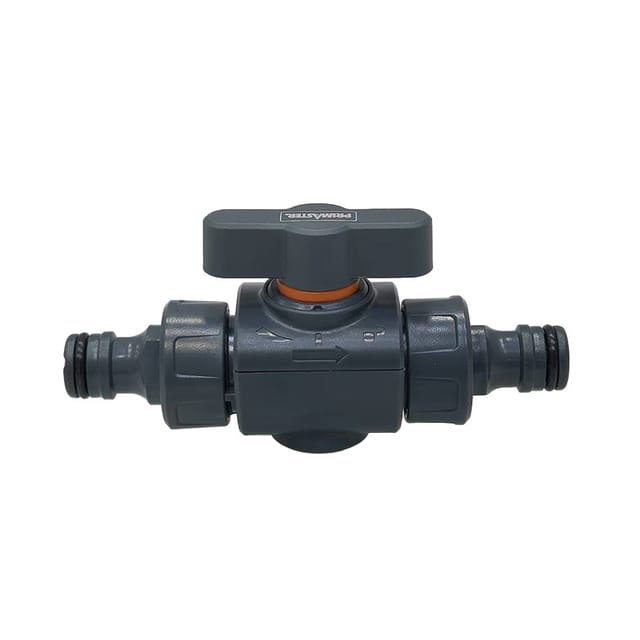 Primaster Wasser-Kupplung Kunststoffschlauchverbinder mit Absperrventil 12,1 cm