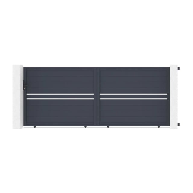 Casanoov Schiebetor Cimone 400x160cm Aluminium & Ranger C300 Motorisierung