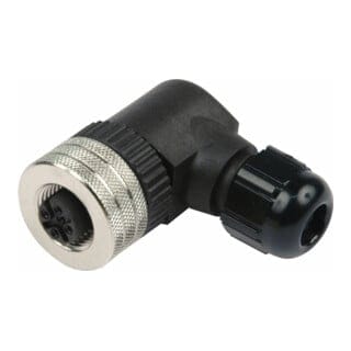 Riegler 90°-Winkelsteckdose M12 x 1 mm, 5-polig
