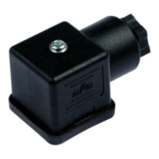 Riegler Gerätestecker mit LED, 24 V, 30 mm, Bauform A