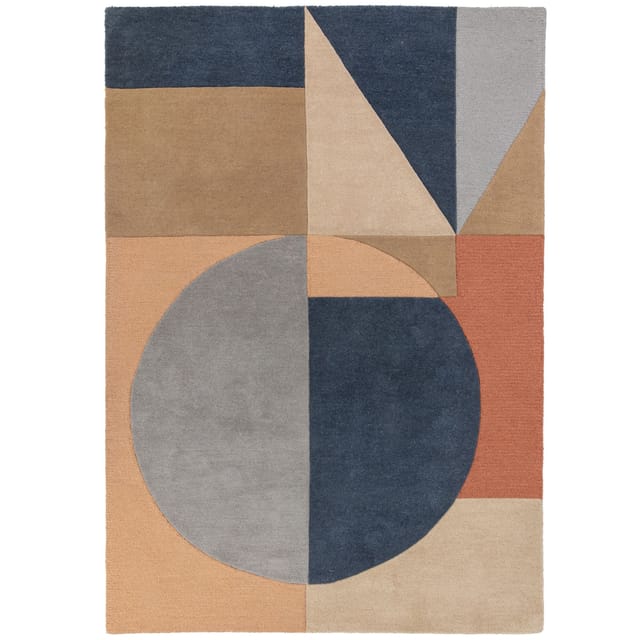 Wollteppich geometrisch Pastell-Bunt 120 x 170 cm - DEBEN Kadima