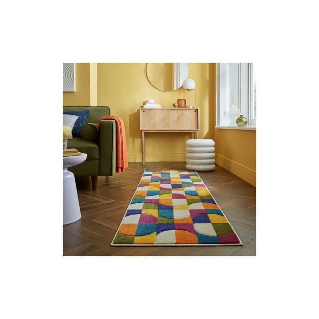 Läufer geometrisch Bunt 66 x 230 cm - QUAGGY Kadima Design
