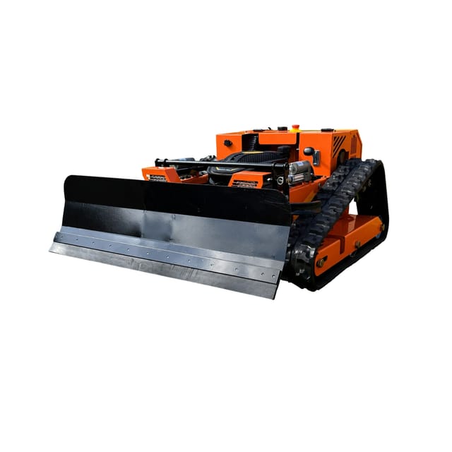 Ferngesteuerter Motor-Rasenmäher CW-500 Plus Orange Böschungsmäher mit Schneepflug